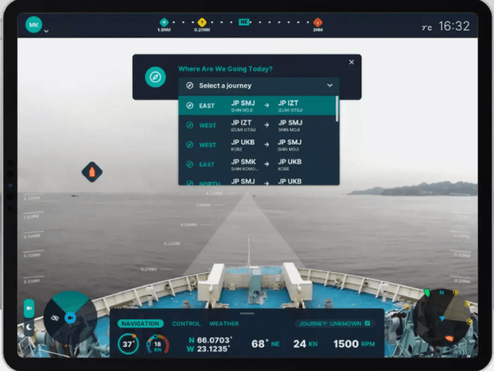 Maritime Navigation Application Screenshot